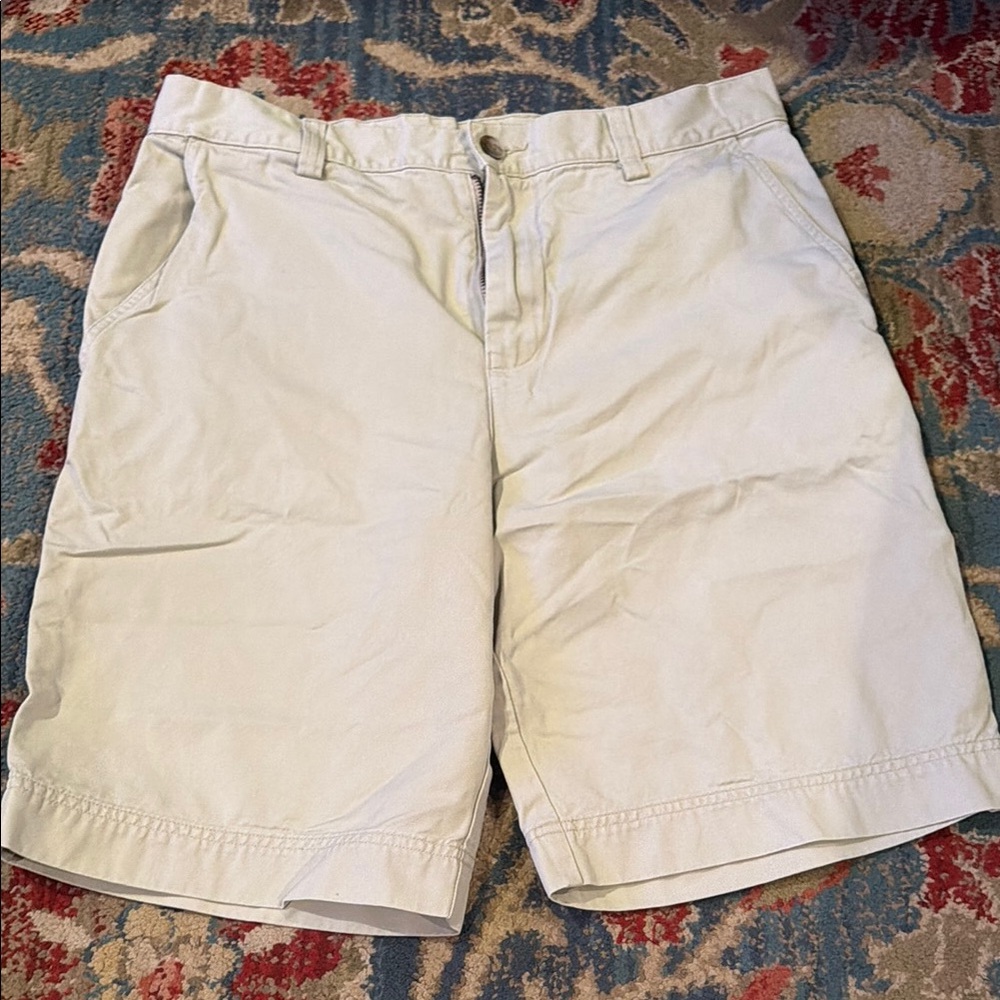 Lacoste Men's Cream Flat Front Shorts